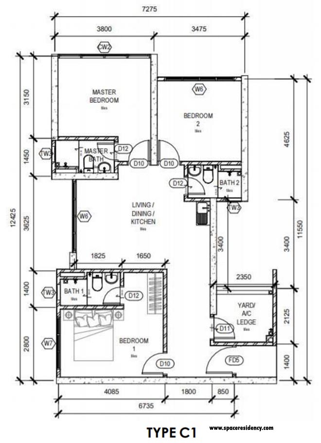 60-storey Luxury Services Apartment for Sale @ Taman Century, Johor Bahru. For full details, please visit us at www.SpaceResidency.com